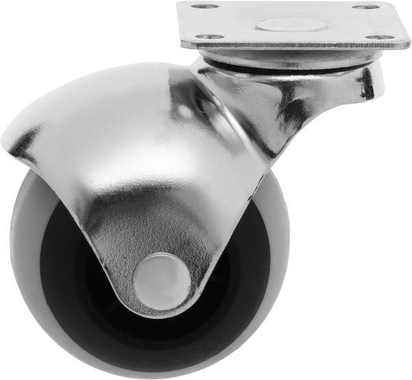 Ролик мебельный поворотный с площадкой d50 мм 21~2109-50