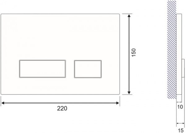 Кнопка смыва Cersanit Movi матовый хром S97-011