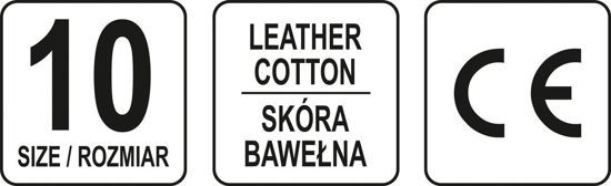 Рукавицы YATO бело-красные с покрытием кожа XL (10) YT-74642