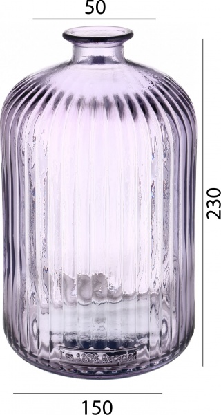 Ваза скляна San Miguel Daroca 23 см мальва 