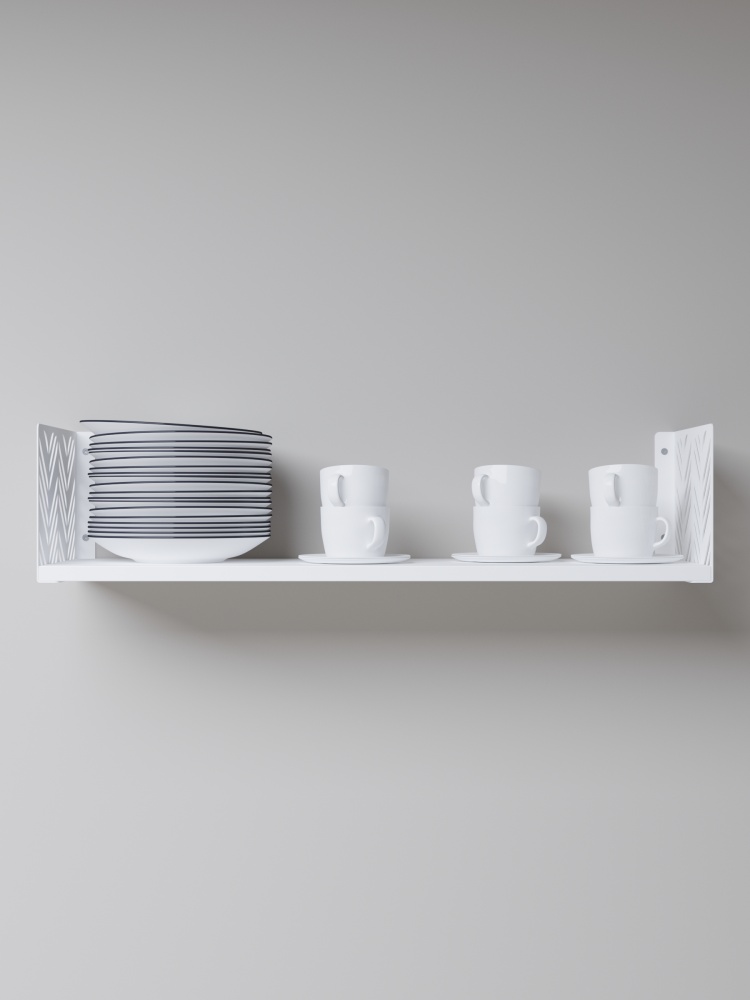 Полиця навісна Metkas Home Листя 170x900x220 мм білий (LPN01733 09022 11)