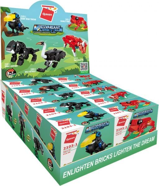 Конструктор Qman 2103 животное/насекомое/птица в ассортименте ODT100407