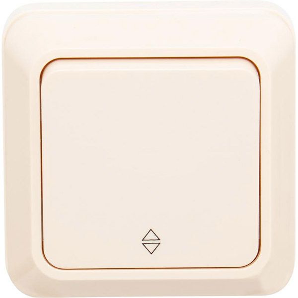 Вимикач прохідний одноклавішний UP! (Underprice) IP20 без підсвітки 10 А 220-250В кремовий BD-SWP.MZ20G1W2-CR