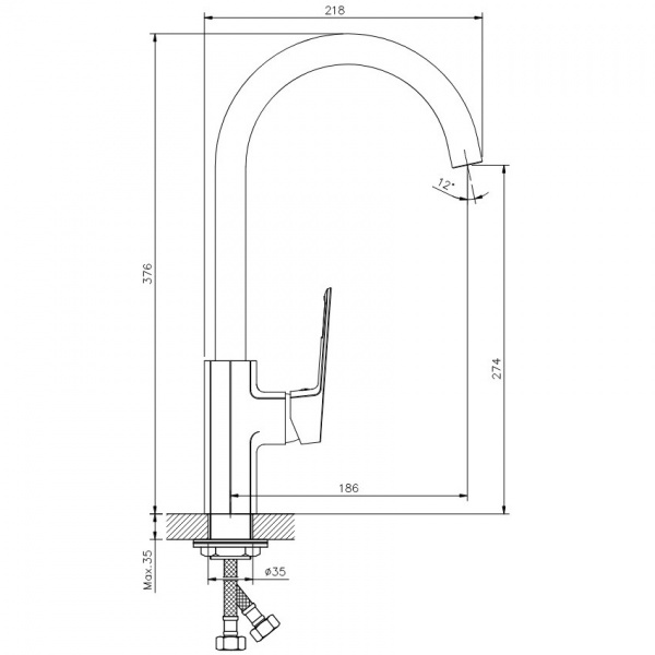 Смеситель для кухни Koller Pool Grace GR0500