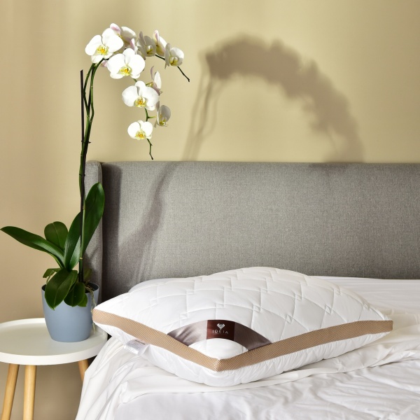 Подушка антиалергенна стьобана AERO + борт з 3D-сіткою IDEIA 50x70 бежево-білий