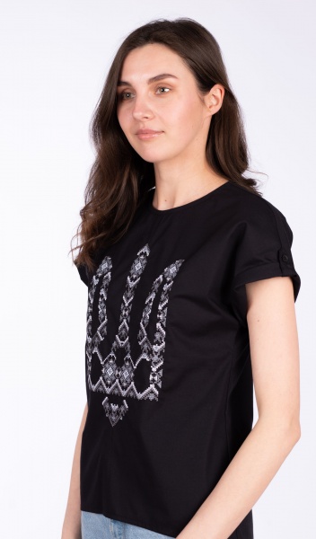 Блуза Едельвіка Тризуб р. M чорний 80-22/00