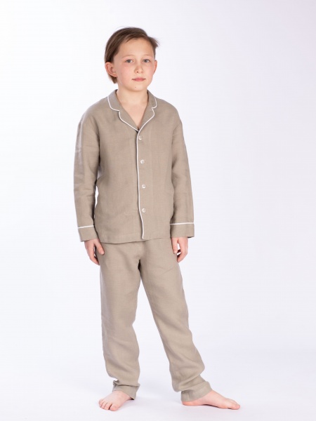 Пижама для мальчиков Эдельвика р.146 бежевый 375-22/00 