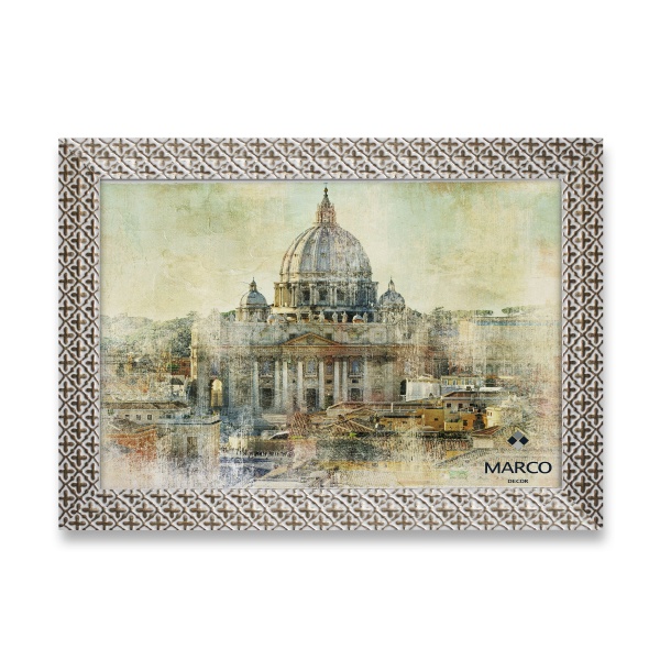 Рамка MARCO decor 2712 1 фото 15х20 см белый с золотистым 