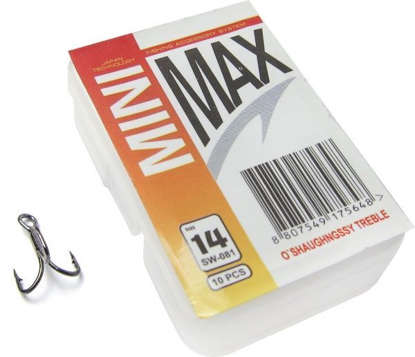 Крючок MiniMax Treble Hook o'shaughnessy №14 10 шт. SW081-14