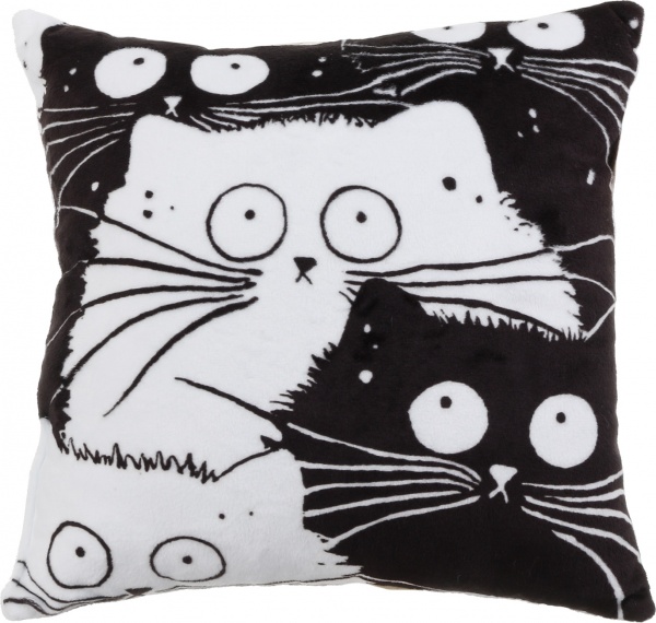 Подушка декоративна Валентинка Коти 28x28 см білий Анна 
