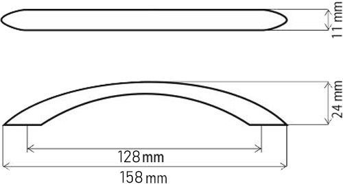 Мебельная ручка DS 26 G5 128 мм матовый никель DC