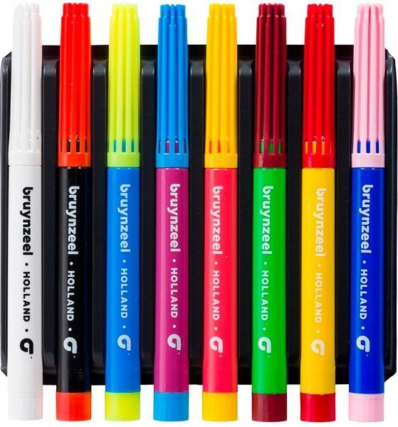 Набор фломастеров детских MAGIC 8 цветов толстый стержень 60126008 Bruynzeel