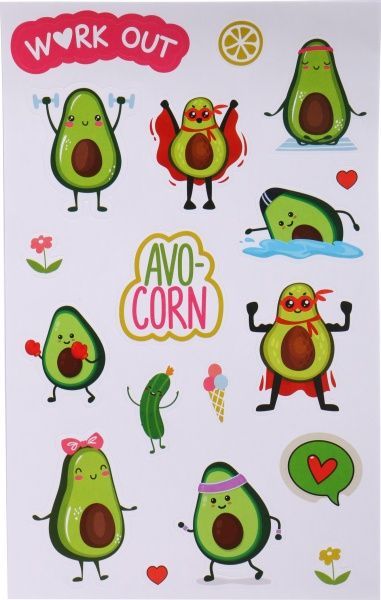 Наліпки клейкі Пригоди авокадо