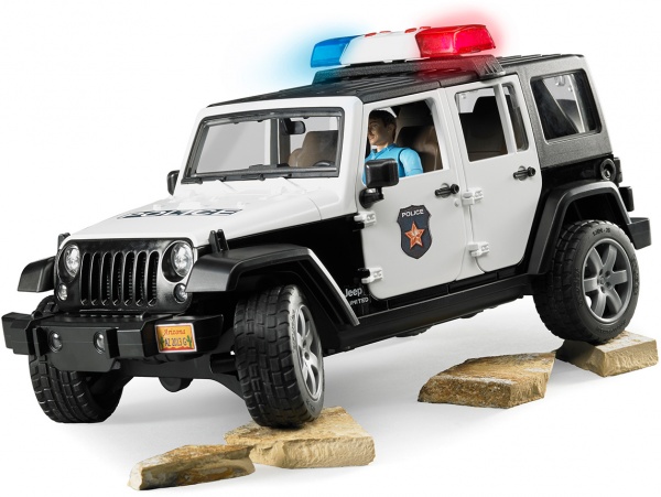 Джип Bruder Wrangler Unlimited Rubicon Police + фигурка полисмен 1:16 2526