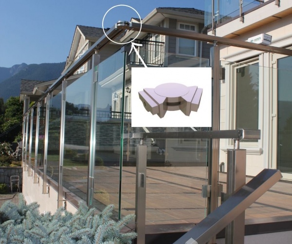 Поворот Алюмініка поручня 60х25 регулированный по горизонтали 