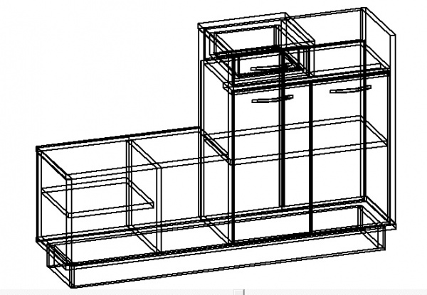Тумба для взуття Visent Моллі 1200x280x800 мм дуб крафт золотий 
