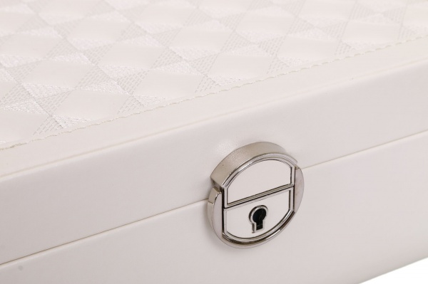 Скринька для прикрас Royal case 25,2х25,2х8,6 cм біла