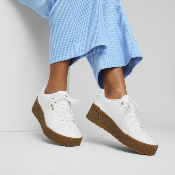 Кроссовки Puma KARMEN WEDGE PUMA WHITE-PUMA WHITE-GUM 39098505 р.39 белый
