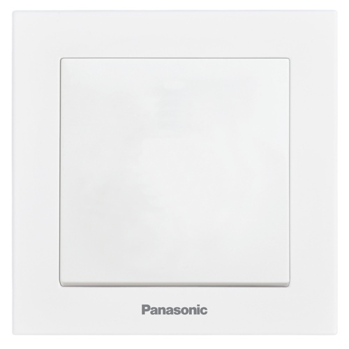 Выключатель пластик одноклавишный Panasonic Karre Plus 55 без подсветки белый WDTC90012WH-UA1