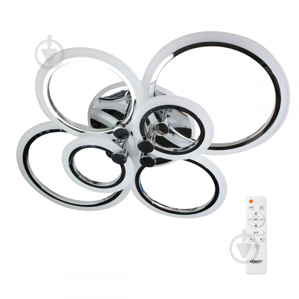 Люстра стельова Accento lighting Madeira AP R6 95 Вт хром