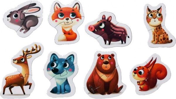 Пазлы картонные Puzzlika Горные звери Карпат