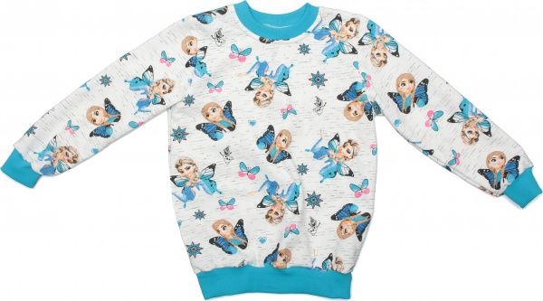 Свитшот Моя планета СВ 400 р.110 бирюзовый 