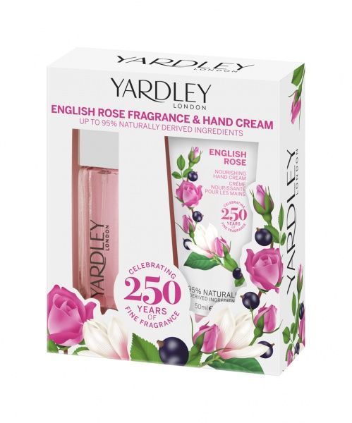 Набір подарунковий для жінок Yardley крем для рук 50 мл + туалетна вода 14 мл Троянда