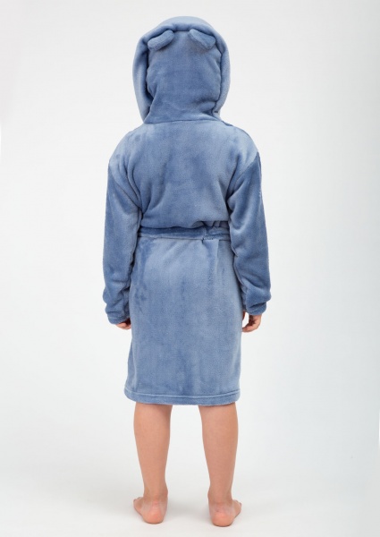 Халат дитячий для хлопчика Roksana Вушки №0051/90059 р.122-128 джинс 