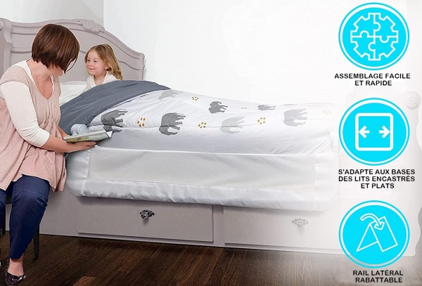 Бар'єр для ліжка DreamBaby Nicole 150х50 см сірий