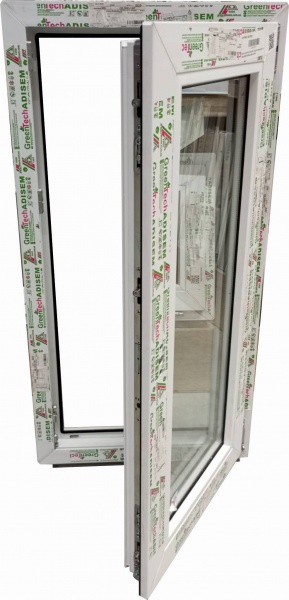 Вікно поворотно-відкидне GreenTech 60 600x1000 мм праве 