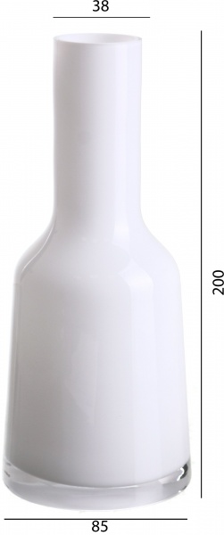 Ваза стеклянная Wrzesniak Glassworks Opal 20 см белая 