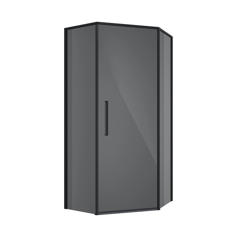 Душевая кабина Koller Pool KS90PВGR KVADRO STAR Black matt 900x900x1950 мм (стекло Grey)
