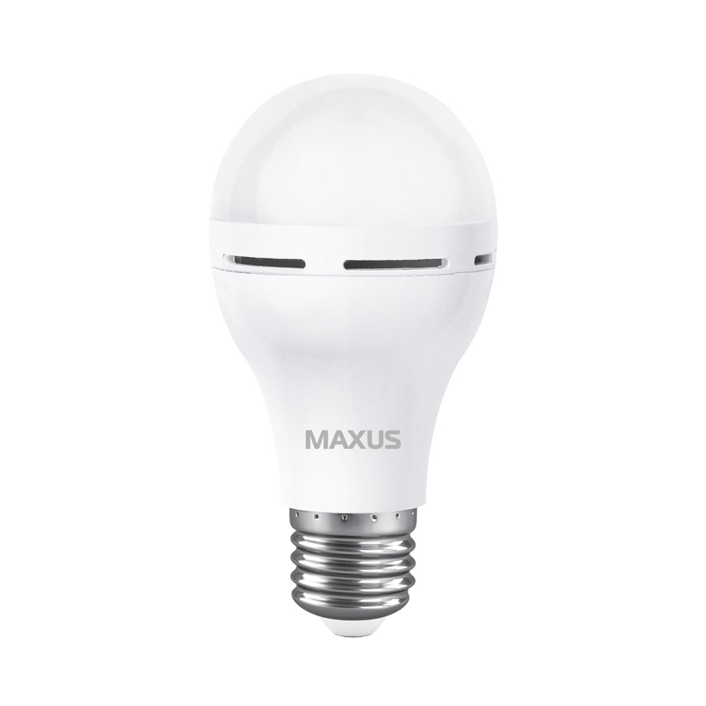 Лампа акумуляторна LED Maxus 9 Вт A60 E27 230 В 4100 К 1-LED-9W-EM