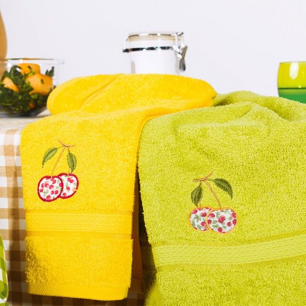 Набор салфеток Вишни 40x70 см желто-зеленый IDEIA 