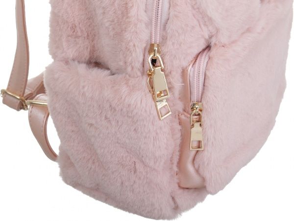 Рюкзак пушистый Soft Touch ушки на магнитах, розовый