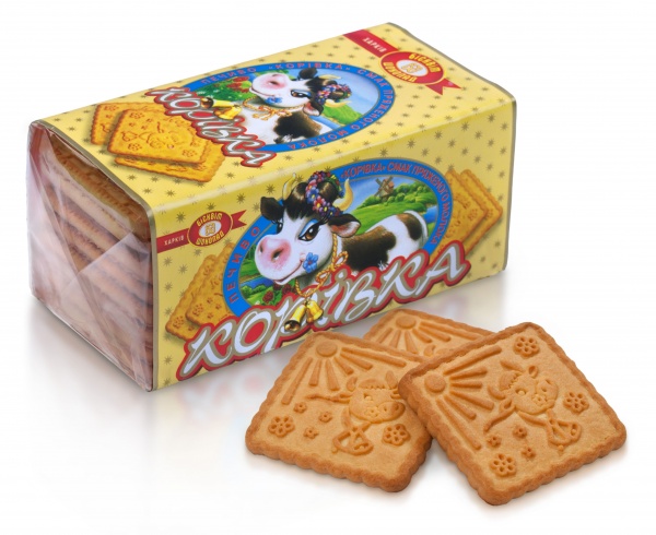 Печиво цукрове ХБФ Корівка смак пряженого молока 180 г 