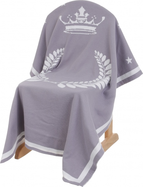 Плед Banian Корона 90x100 см белый с серым 