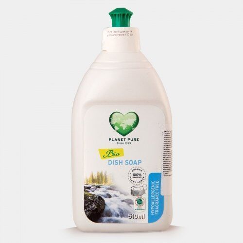 Моющее средство для ручного мытья посуды PLANET PURE органическое гипоаллергенное 0,51л