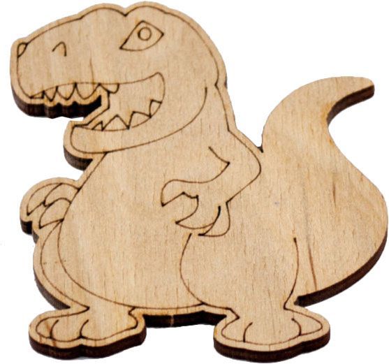 Іграшка дерев'яна Зірка магніт Динозаврики