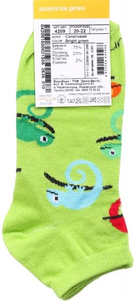 Шкарпетки дитячі унісекс Duna 4209 р.20–22 салатовий 