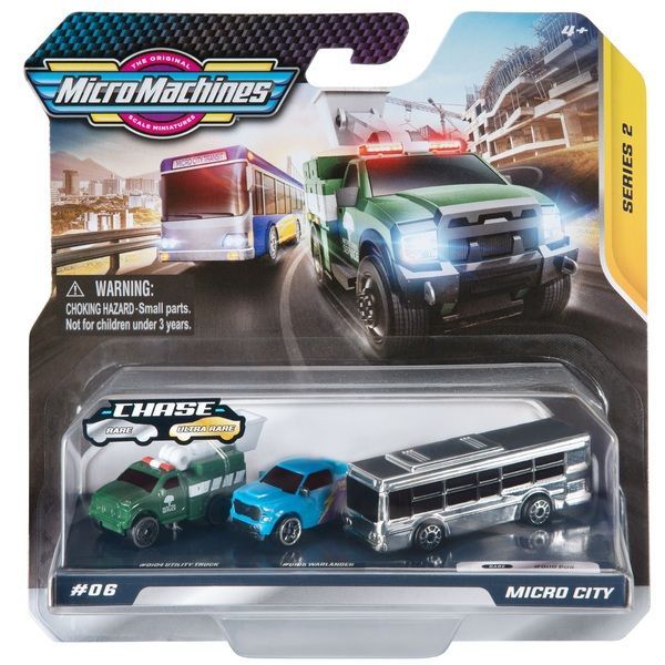 Игрушечный набор Micro Machines MICRO MACHINES СЕРЕБРЯНЫЙ - АВТОБУСНЫЕ ГОНКИ (3 ШТ.) 6606609