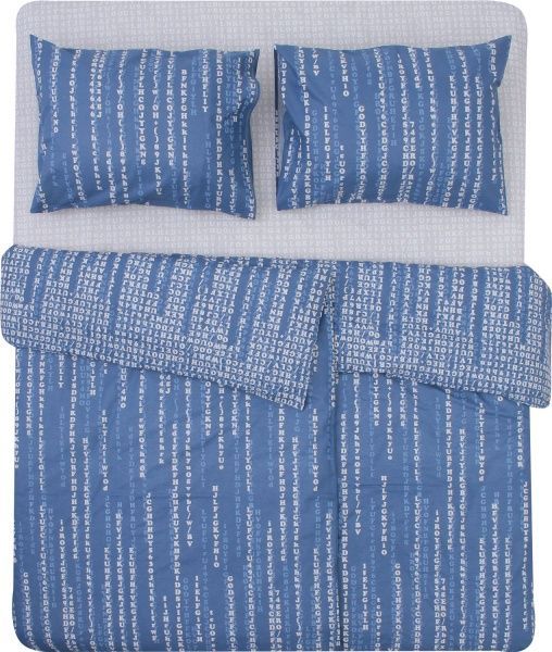 Комплект постільної білизни Code сімейний синій із сірим UP! (Underprice) 