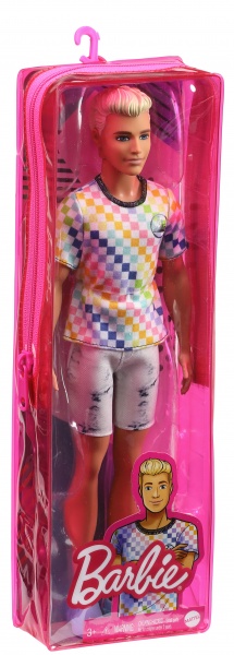Кукла Barbie Кен Модник в клетчатой футболке
