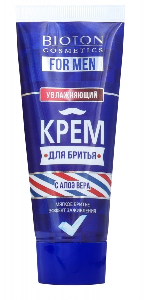 Крем зволожувальний Bioton для гоління зволожувальний з алое вера 75 мл