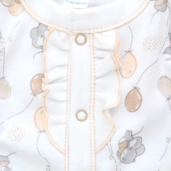 Комбинезон для девочки Minikin р.68 белый с рисунком 22020368 