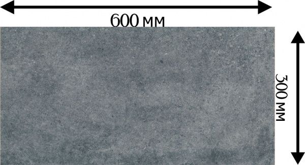 Плитка Zeus Ceramica Concrete Nero ZNXRM9BR 30x60x9,2 