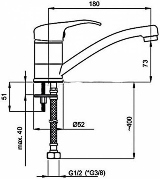 Смеситель для умывальника Rubineta Yuta Y90003