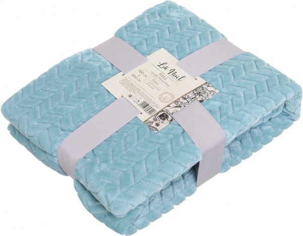 Плед flannel plush 160x200 см аква La Nuit 