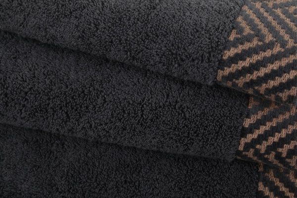 Рушник 100x150 см темно-сірий Arrows 