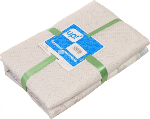 Покривало Квіти 160x210 см UP! (Underprice) білий із малюнком 